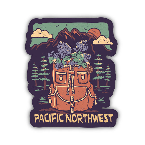 Pacific Northwest Flower Backpack Sticker