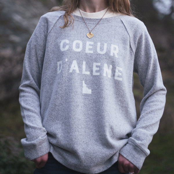 Heather Gray & White Super Soft Women's Sweater