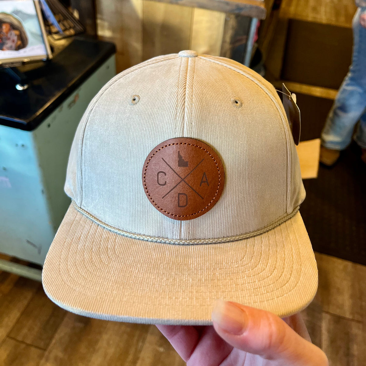 Leather Logo Corduroy Tan Trucker Hat – CDA IDAHO Clothing Company