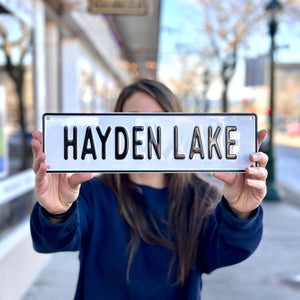 Hayden Lake Metal Sign