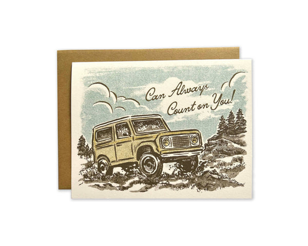 Overland Truck Can Count on You Greeting Card