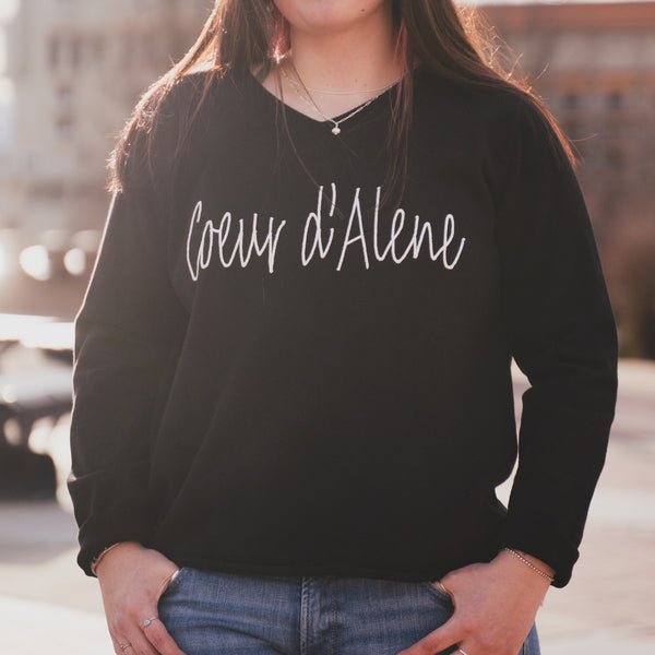 Black Coeur d'Alene Light Sweater