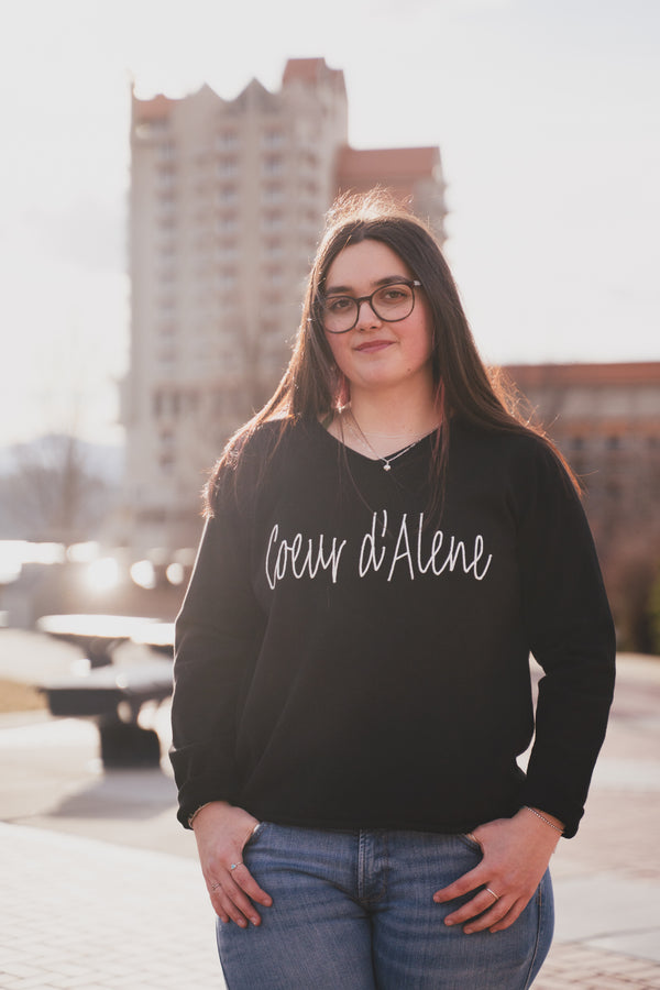 Black Coeur d'Alene Light Sweater