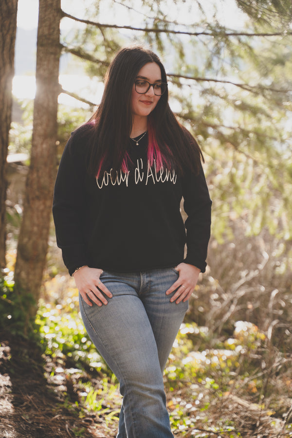 Black Coeur d'Alene Light Sweater