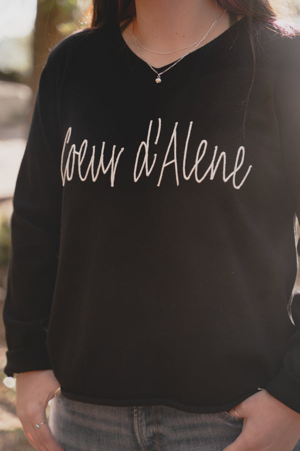 Black Coeur d'Alene Light Sweater