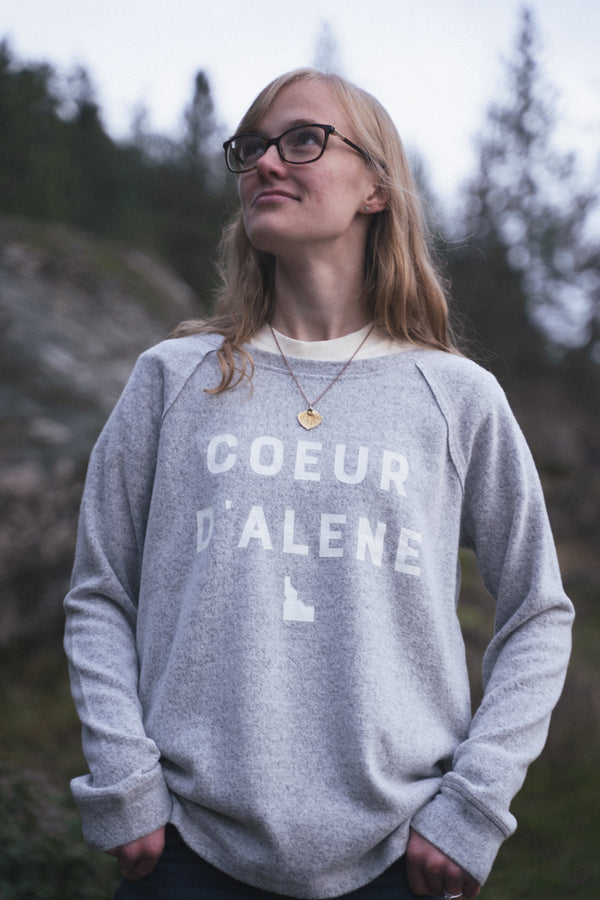 Heather Gray & White Super Soft Women's Sweater