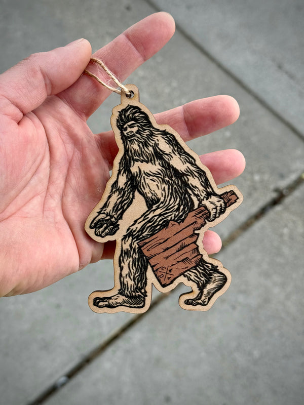 Idaho Bigfoot 2.0 Ornament - Wooden / Printed