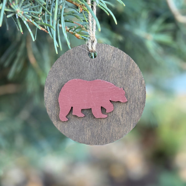 Wooden Ornament -Bear Idaho