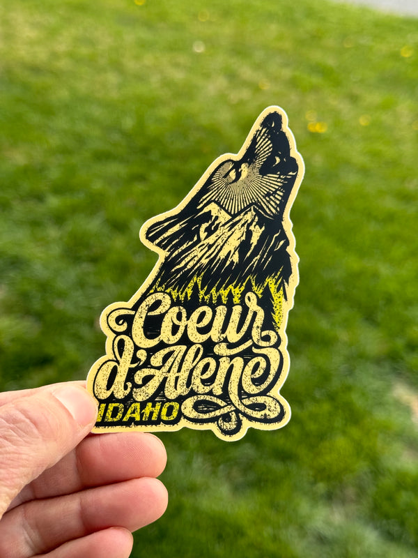 Coeur d'Alene Wolf Sticker