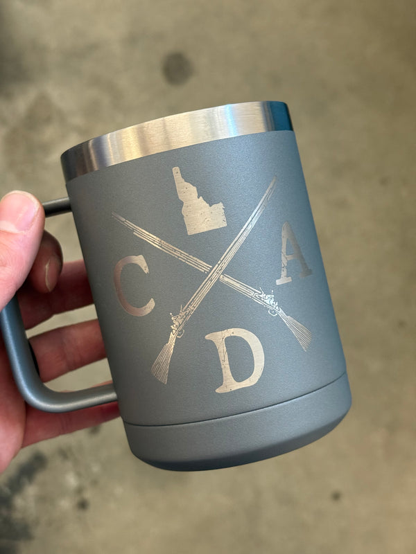 CDA Musket Logo 15oz Insulated Mug - Dark Gray