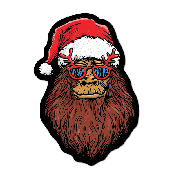 Bigfoot Santa Sticker