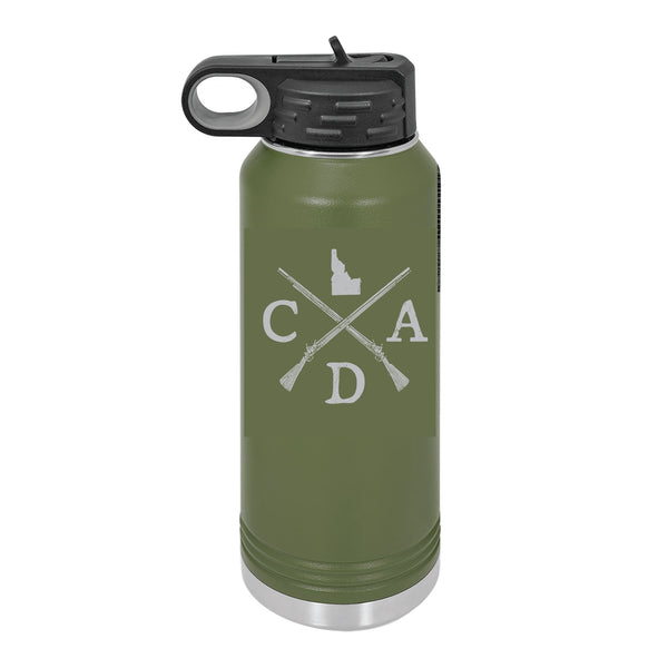 Olive Green CDA Musket Logo - Insulated 32oz Water Bottle