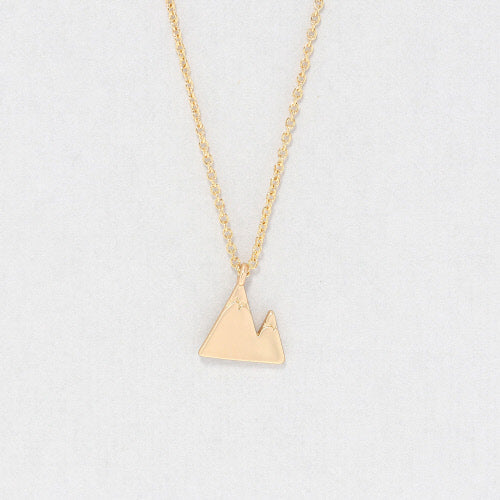 GOLD DAINTY CHARM MOUNTAIN NECKLACE