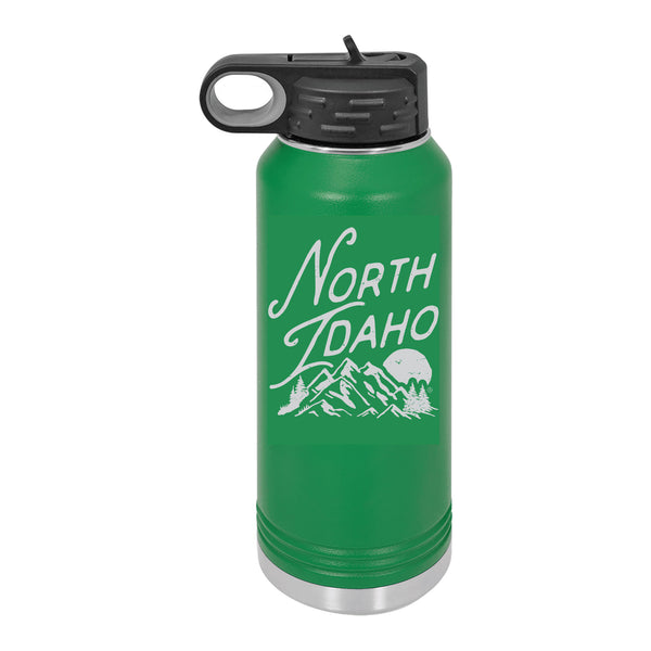 Green North Idaho Wilderness - Insulated 32oz Water Bottle