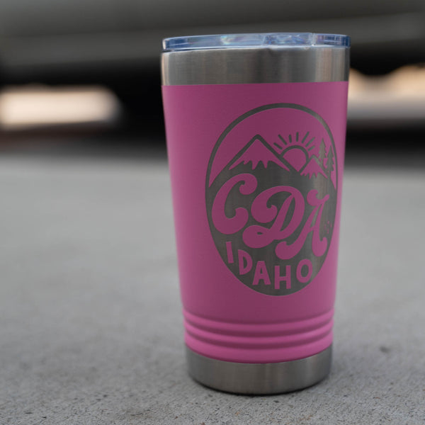 Pink CDA Happy Mountains Insulated Pint