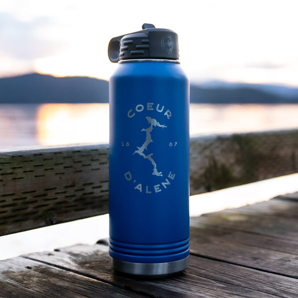 CDA Lake 1887 Matte Blue Insulated 32oz Flask