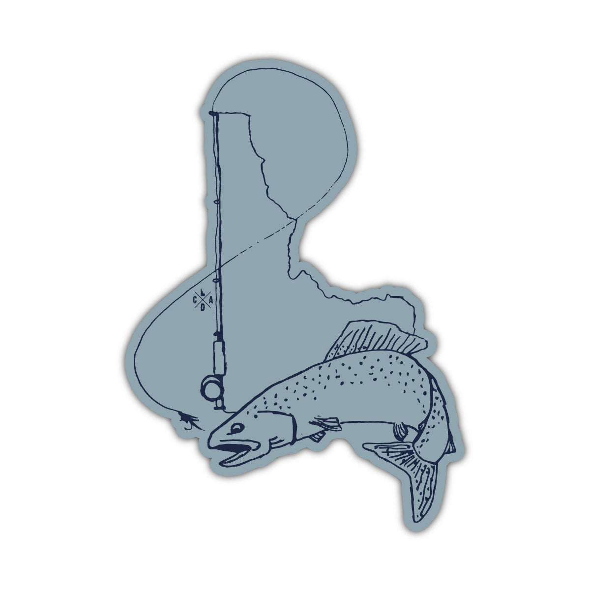 Sight Cast Fishing Company South Carolina Highway Fly Sticker - Fly Slaps  Fly Fishing Stickers and Decals