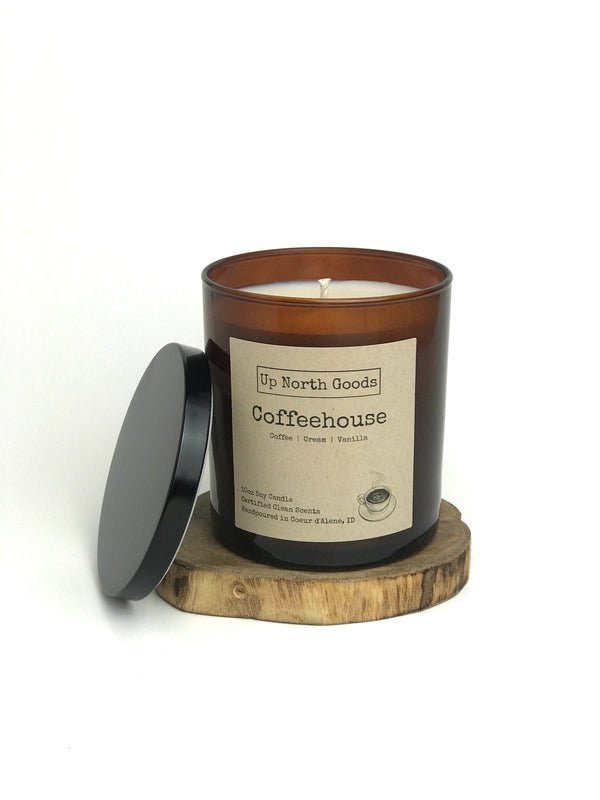Coffeehouse 10oz Soy Candle by Up North Goods