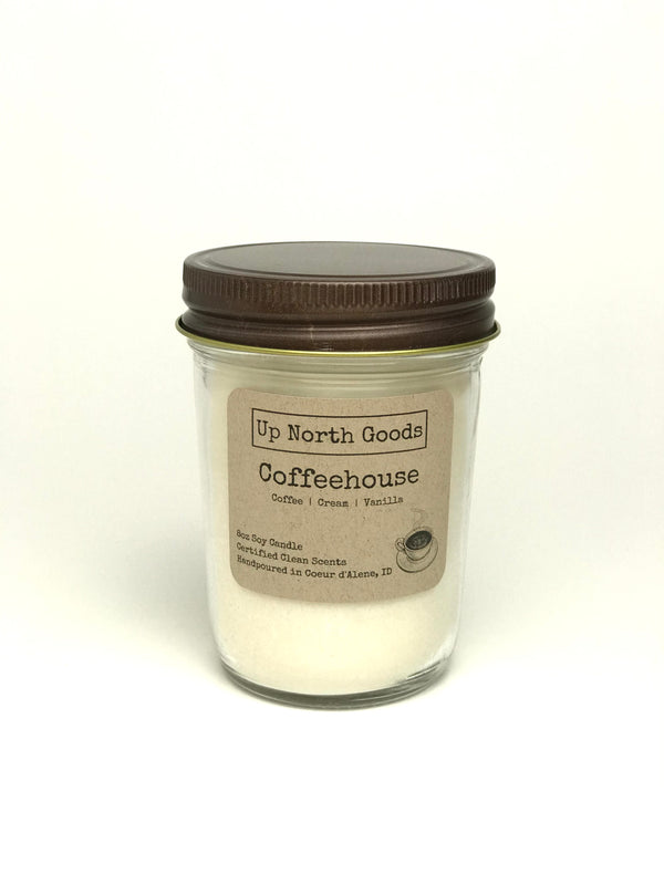 Coffeehouse 8oz Soy Candle by Up North Goods