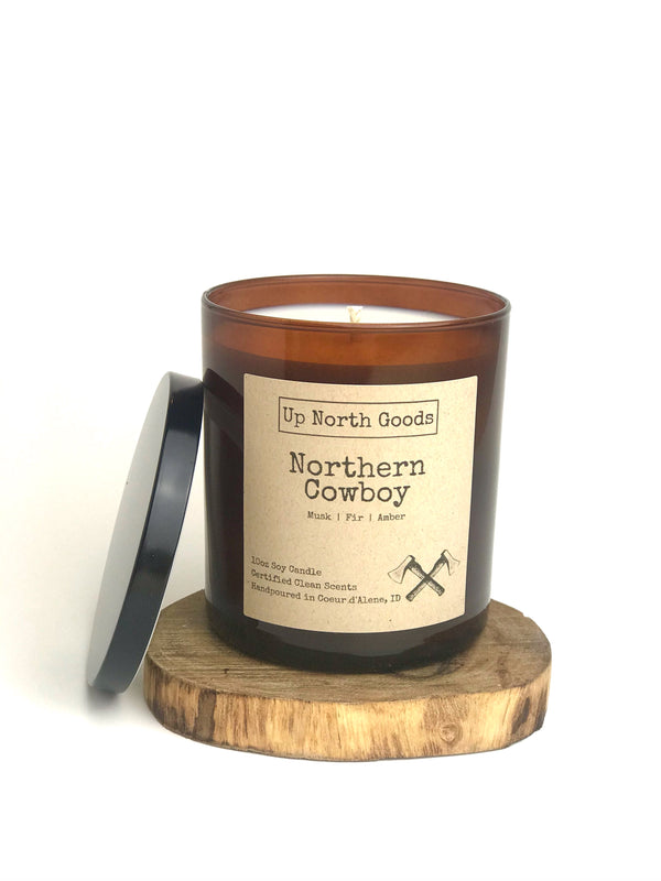 Northern Cowboy 10oz Soy Candle by Up North Goods