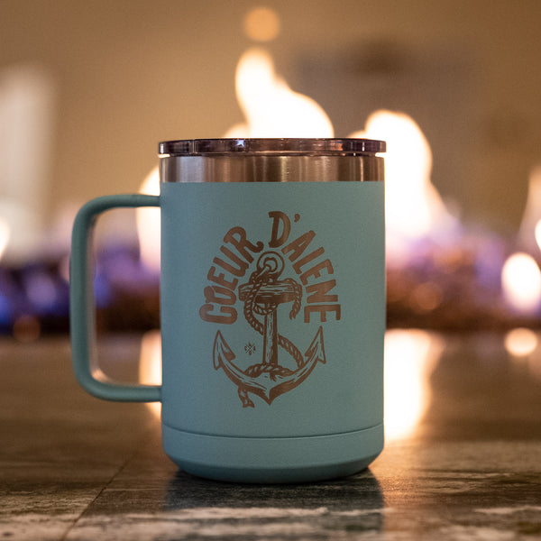 Coeur d' Alene Anchor Mint Insulated Mug