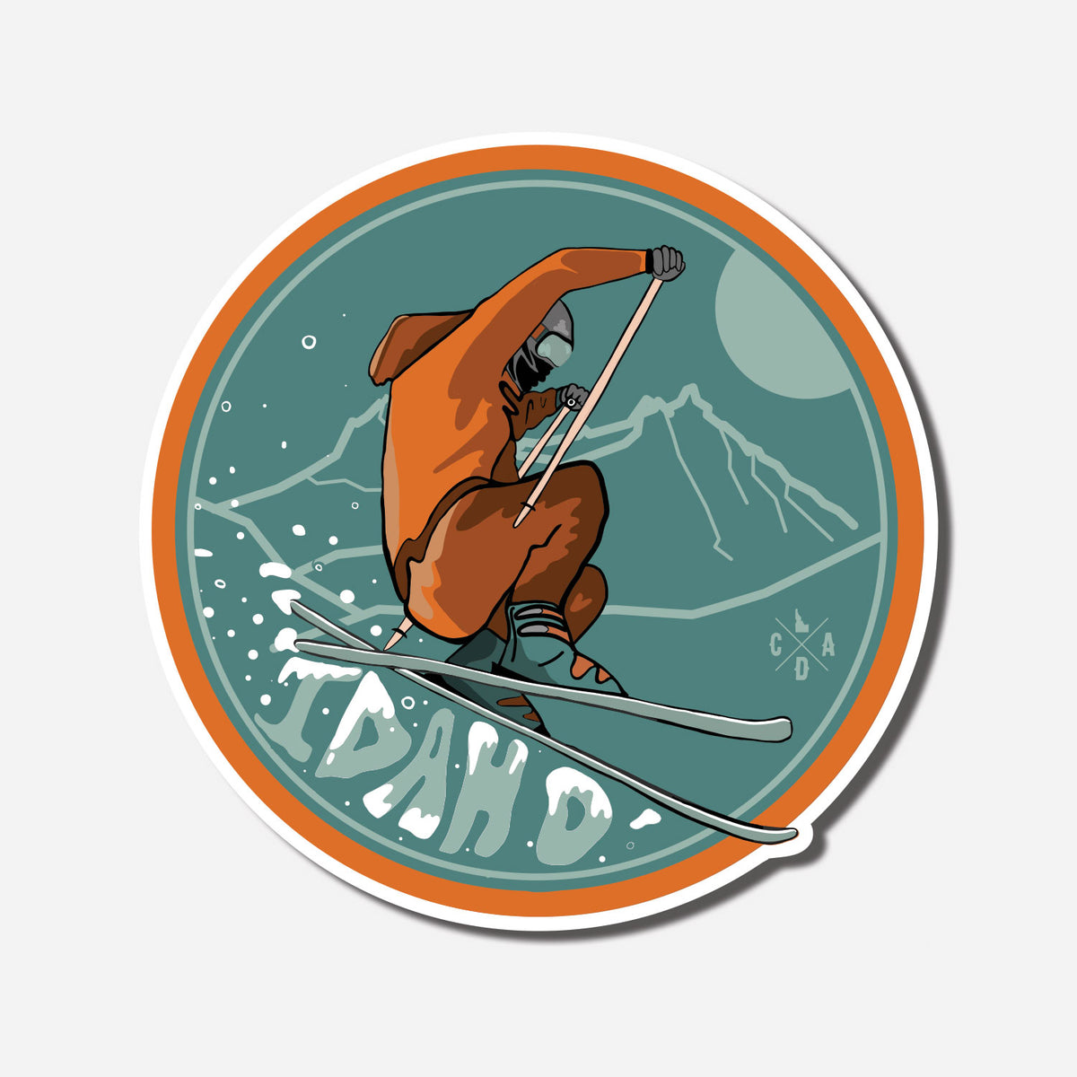 Idaho Skiing Sticker – CDA IDAHO Clothing Company