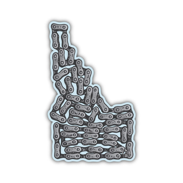 Idaho Bike Chain Sticker