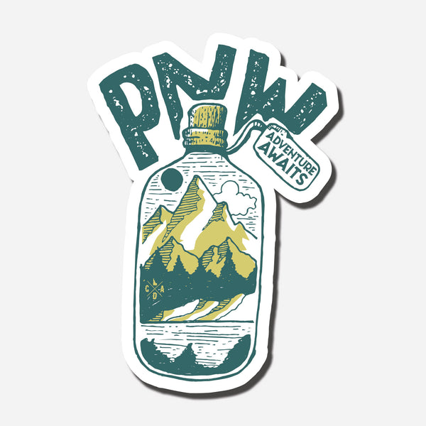PNW Adventure Bottle Sticker
