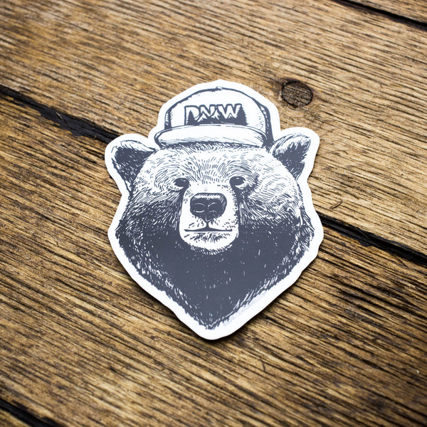 PNW Hat Bear Sticker