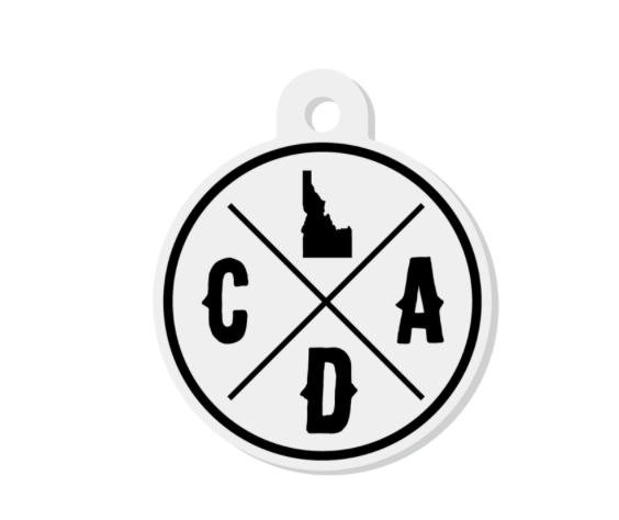 Black & White CDA Logo Keychain