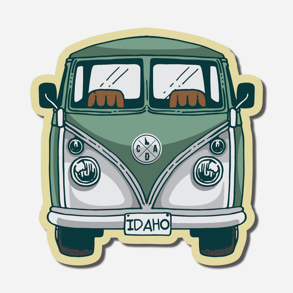 Green Bus Sticker