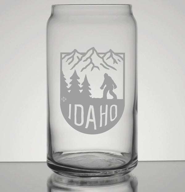 Bigfoot Idaho Mountains Pint Glass