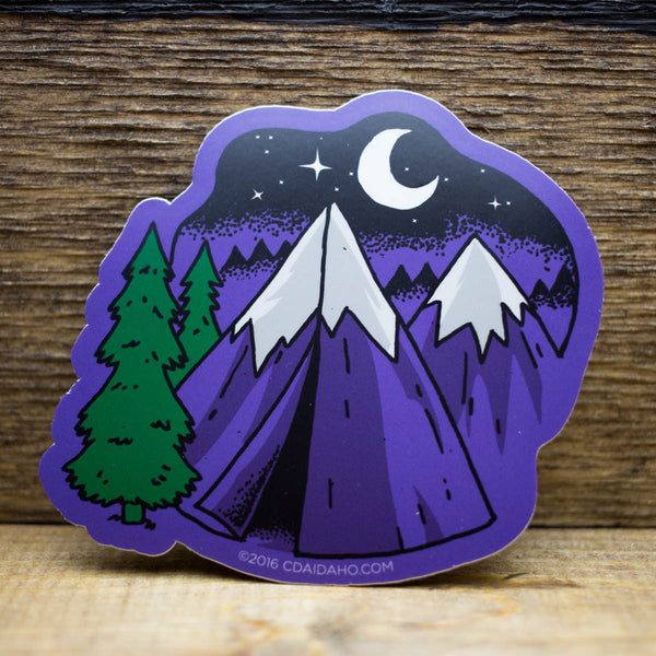 Mountain Tent Sticker