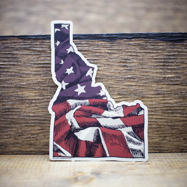 Idaho US Flag Sticker
