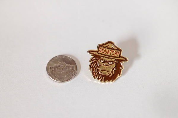 Enamel Pin, Squatchy  | Collectible Bigfoot Lapel Pin