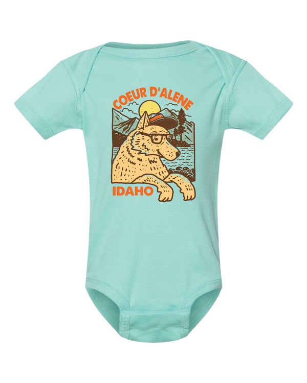 Coeur d'Alene Wolf Onesie 2.0