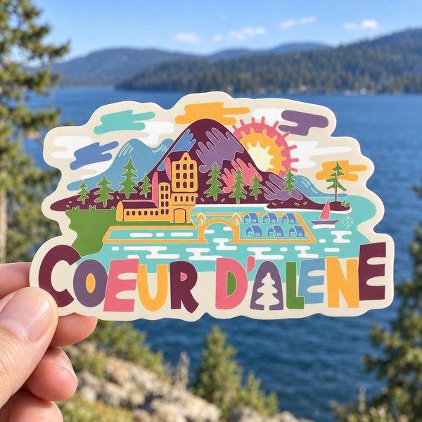 Coeur d'Alene Whimsical Sticker