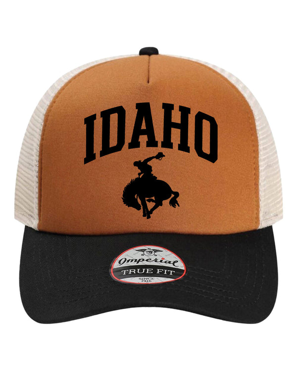 Collegiate Idaho Cowboy Twill Trucker Hat - (Buckthorn / Brown / Black)