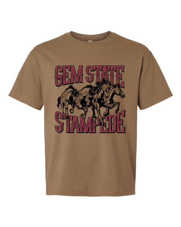 OG Gem State Stampede Tee - Vintage Brown (100% Cotton)