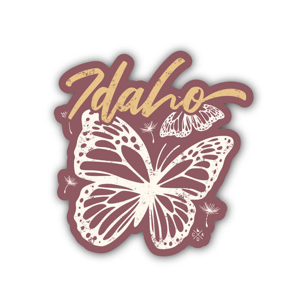 Idaho Monarch Butterfly Sticker