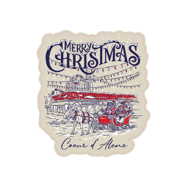 Christmas On Sherman UV Sticker