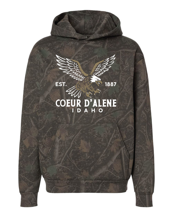 Coeur d'Alene Stooping Eagle Darkwood Hoodie