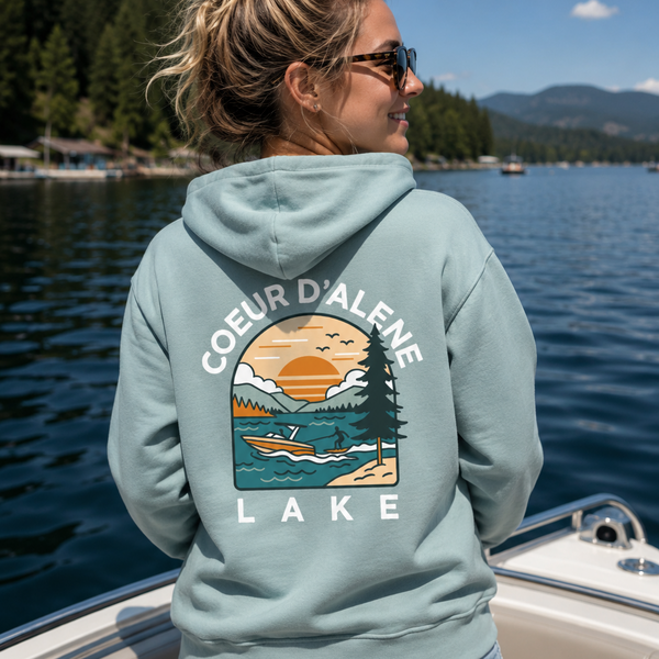 Wakeboarding on Coeur d'Alene Lake Hoodie