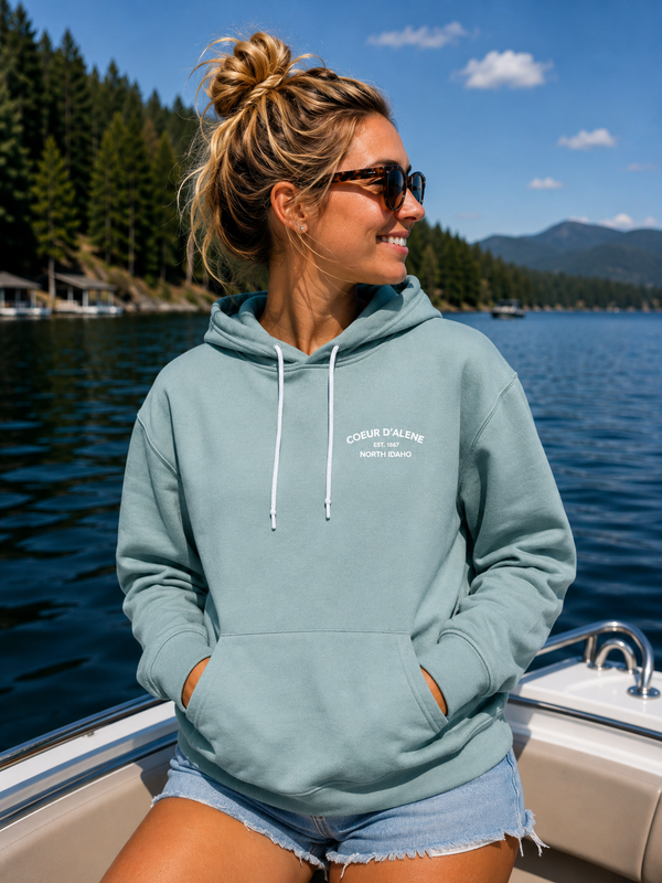 Wakeboarding on Coeur d'Alene Lake Hoodie
