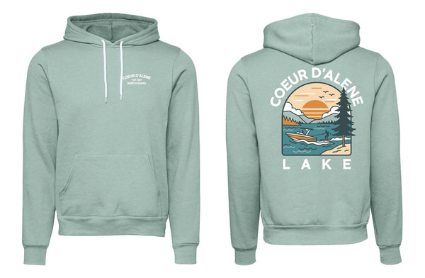 Wakeboarding on Coeur d'Alene Lake Hoodie