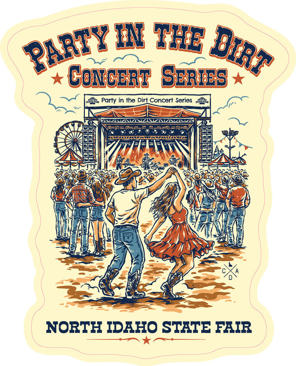Party In the Dirt Concert Series Sticker