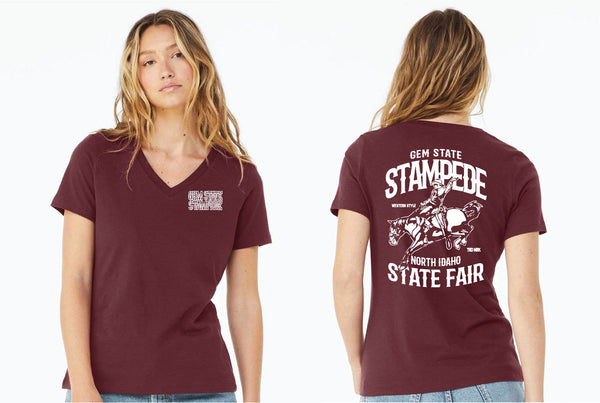 OG Gem State Stampede Horse Rider Women's V-Neck