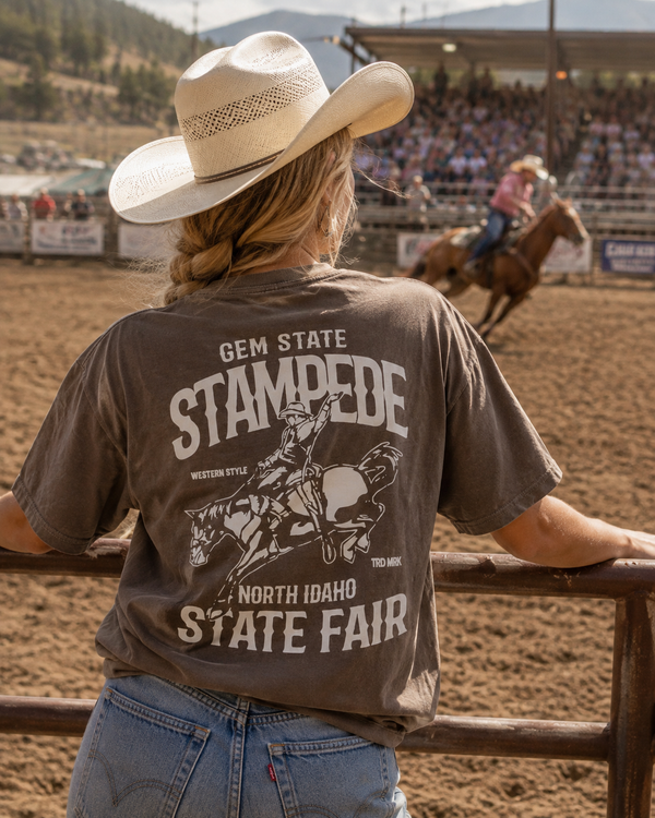 OG Gem State Stampede Horse Rider Tee (Espresso)