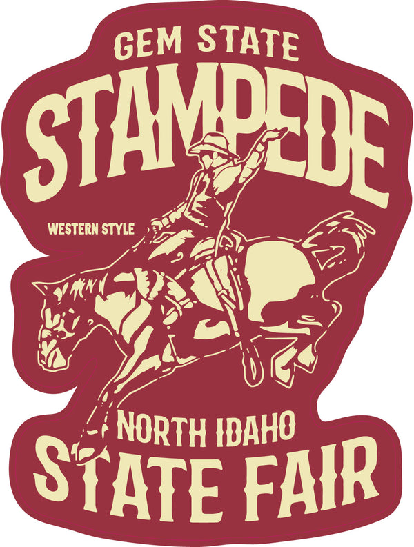 OG Gem State Stampede Horse Rider Sticker