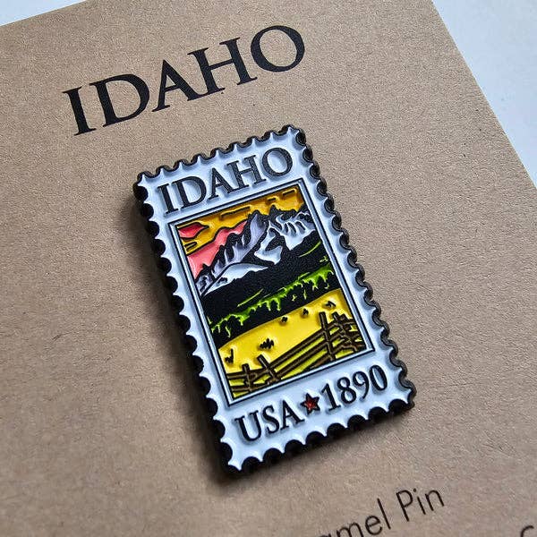 Idaho Postage Stamp Enamel Pin